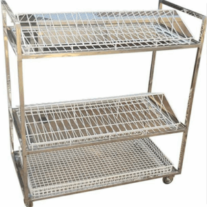 ترولی آبچکان سه طبقه استیل