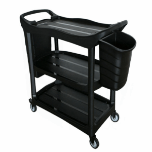 ترولی ۳ طبقه رستورانی چهار طرف باز طرح کاریز با دو عدد سطل